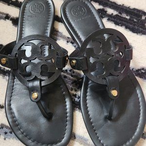 Tory Burch Miller matte black sandals size 9